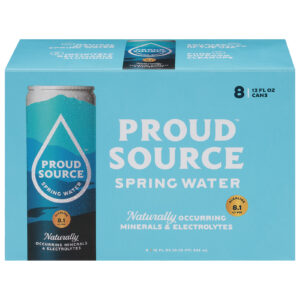 Proud Source - Water Spring Alk Ph 8.1 - Case Of 3-8-12 Fz