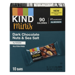 Kind - Bar Mini Dark Chocolate Nut Sea Salt - Case Of 8-10-.7 Oz