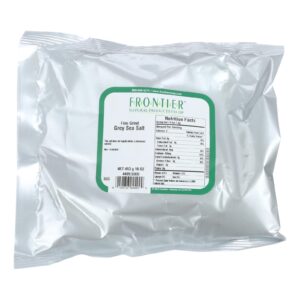 Frontier Herb Gourmet Salt - Sea Salt - Grey - Fine Grind - Bulk - 1 Lb
