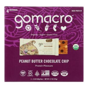 Gomacro - Bar Peanut Butter Cchip - Case Of 7-4-2.4 Oz