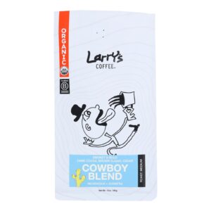 Larry's Coffee Cowboy Whole Bean Coffee Blend  - Case Of 6 - 12 Oz