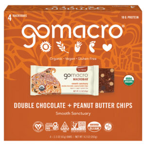 Gomacro - Bar Double Chocolate Peanut Butter - Case Of 7-4-2.3 Oz