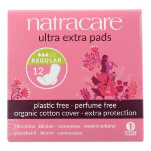 Natracare Ultra Extra Pads W-wings - Normal -  12 Count