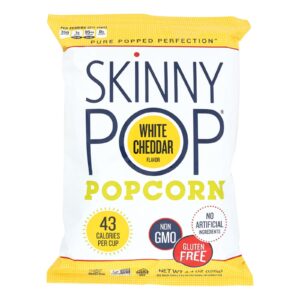 Skinnypop Popcorn Skinny Pop - White Cheddar - Case Of 12 - 4.4 Oz.