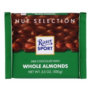 Ritter Sport Chocolate Bar - Milk Chocolate - Whole Almonds - 3.5 Oz Bars - Case Of 11