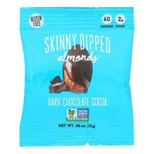 Skinnydipped - Dip Almond Mini Dark Chocolate Cocoa - Case Of 24-0.46 Oz
