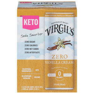 Virgil's - Soda Zero Sugar Vanilla Cream Can - Case Of 6-4-12 Fluid Ounces