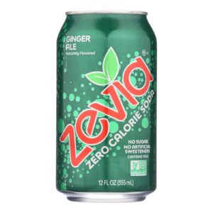 Zevia - Soda Ginger Ale Zero Calorie Can - Case Of 4-6-12 Fluid Ounces