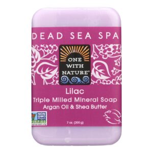 One With Nature Triple Milled Soap Bar - Lilac - 7 Oz