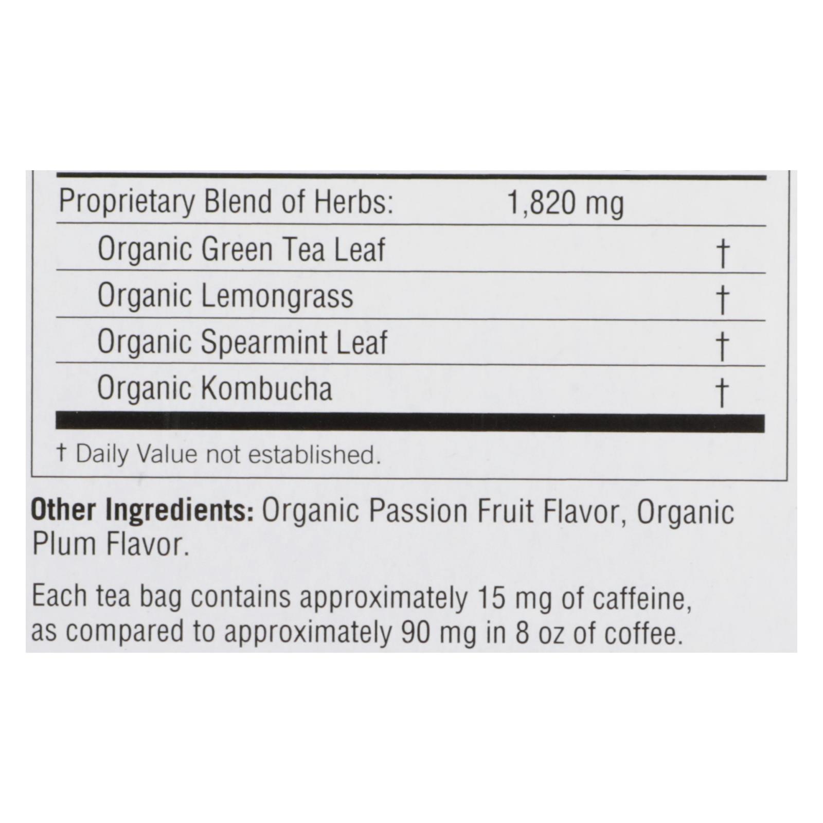 Yogi Herbal Green Tea Kombucha - 16 Tea Bags - Case Of 6 - Image 3