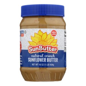 Sunbutter Sunflower Butter - Natural Crunch - Case Of 6 - 16 Oz.