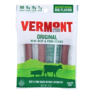 Vermont Smoke And Cure Beef & Pork Stick - Cracked Pepper - Case Of 8 - 6-.5 Oz