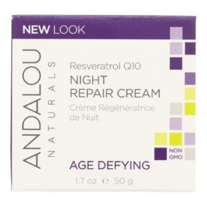 Andalou Naturals Resveratrol Q10 Night Repair Cream - 1.7 Fl Oz