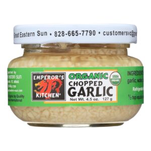 Emperors Kitchen Garlic - Organic - Chopped - 4.5 Oz - Case Of 12