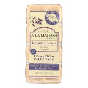 A La Maison - Bar Soap - Lavender Flowers - Value 4 Pack