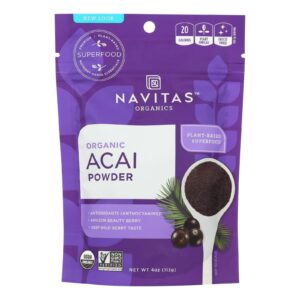 Navitas Naturals Acai Powder - Organic - Freeze-dried - 4 Oz - Case Of 12
