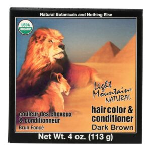 Light Mountain Organic Hair Color And Conditioner - Dark Brown - 4 Oz