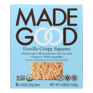 Made Good Crispy Squares - Vanilla - Case Of 6 - 4.68 Oz.