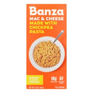 Banza - Chickpea Pasta Mac And Cheese - Classic Cheddar - Case Of 6 - 5.5 Oz.