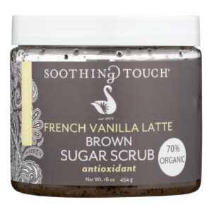 Soothing Touch Brown Sugar Scrub - French Vanilla Latte - 16 Oz