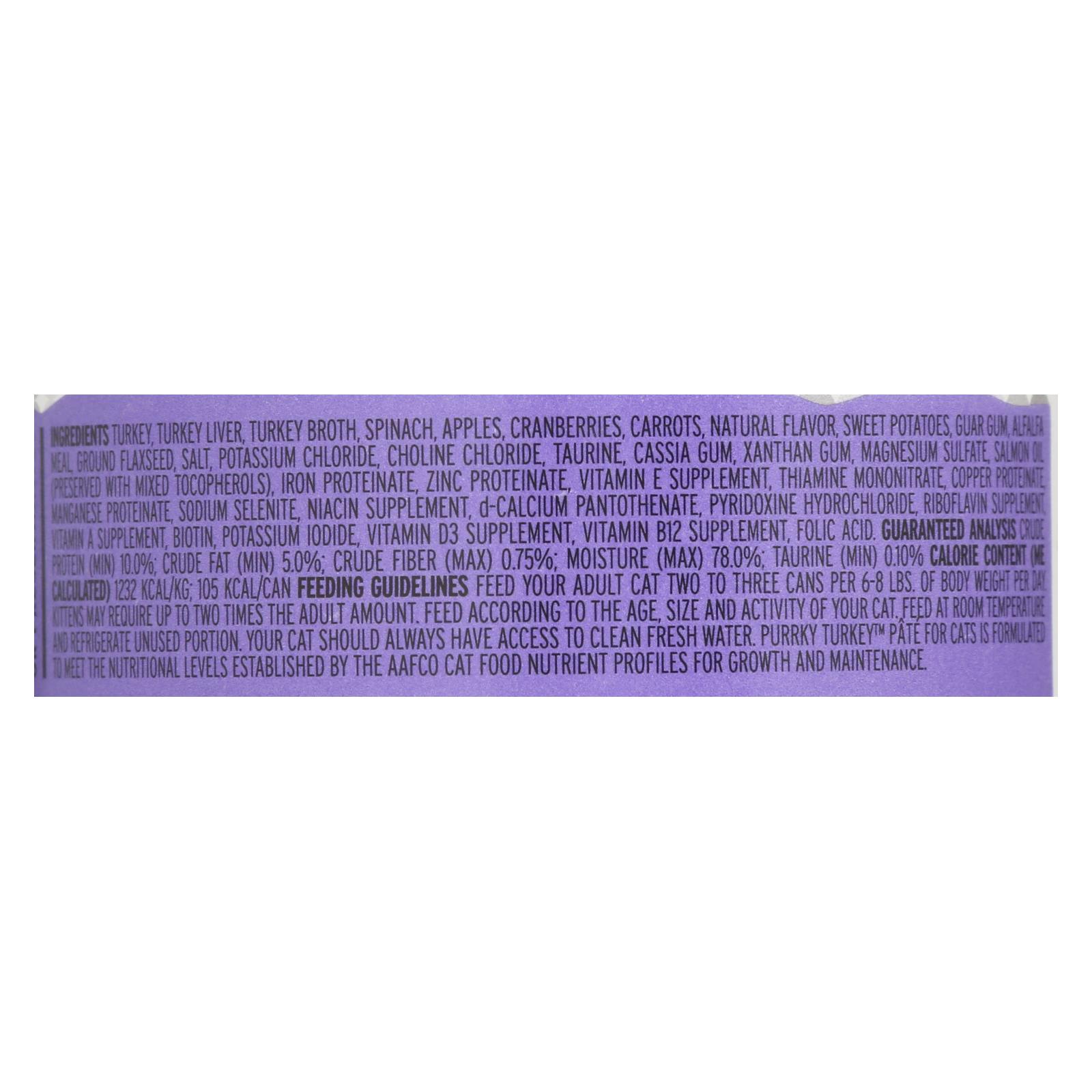 Natural Protein-rich Purrky Turkey Recipe Wet Cat Food - Case Of 24 - 3 Oz - Image 3