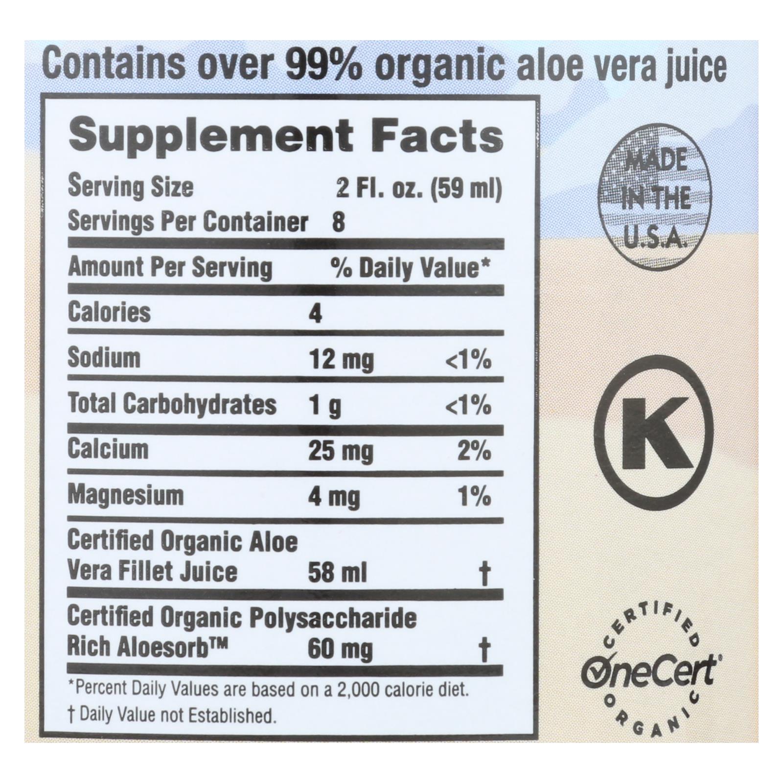 Lily Of The Desert - Organic Aloe Vera Juice Inner Fillet - 16 Fl Oz - Image 3