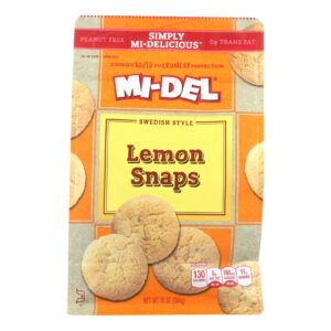Midel Cookies - Lemon Snaps - Case Of 8 - 10 Oz
