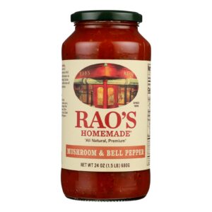 Rao's Specialty Food Homemade Sauce - Peppers And Mushroom - Case Of 12 - 24 Oz.