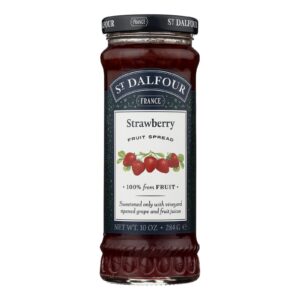 St Dalfour Fruit Spread - Deluxe - 100 Percent Fruit - Strawberry - 10 Oz - Case Of 6