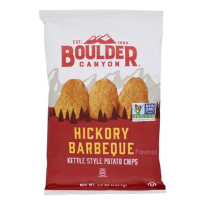 Boulder Canyon - Kettle Chips - Hickory Barbeque - Case Of 12 - 6.5 Oz.