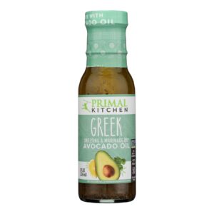 Primal Kitchen Greek Vinaigrette - Avocado Oil And Organic Oil - Case Of 6 - 8 Oz.
