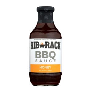Rib Rack Bbq Sauce - Sweet Honey - Case Of 6 - 19 Oz.