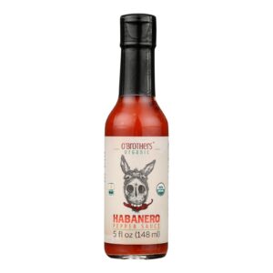O'brothers Hot Sauce Habanero Pepper Sauce - Case Of 12 - 5 Fz