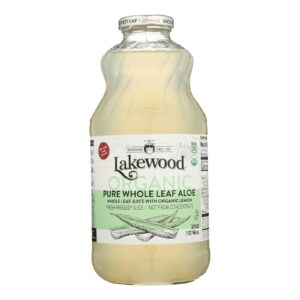 Lakewood Organic Aloe Juice - Whole Leaf - Fresh Pressed - With Lemon - 32 Oz