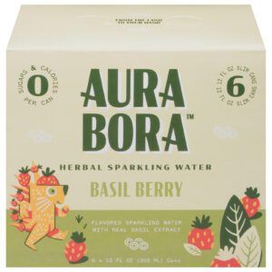 Aura Bora - Spk Water Basil Berry 6 Pack - Case Of 4-6-12 Fz