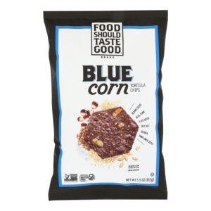Food Should Taste Good - Tortilla Chips Blue Corn - Cs Of 12-5.5 Oz