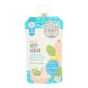 Serenity Kids - Pouch Beef Kebab W Veg - Cs Of 6-3.5 Oz