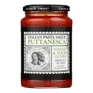 Cucina And Amore - Pasta Sauce - Puttanesca - Case Of 6 - 16.8 Oz.