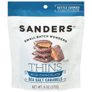 Sanders - Milk Choc Ssalt Crml Thin - Cs Of 6-6 Oz