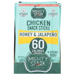 Mighty Spark - Snk Stick Chkn Jalap Hny - Cs Of 8-4 Oz