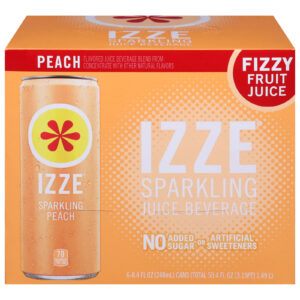 Izze - Can Sparkling Peach - Cs Of 4-6-8.4 Fz