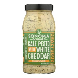 Sonoma Gourmet All Natural Pasta Sauce - Kale Pesto With White Cheddar - Case Of 6 - 25 Oz.