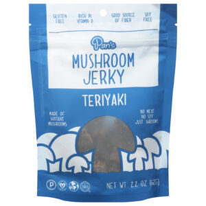 Pans Mushroom Jerky - Mushroom Jerky Teriyaki - Cs Of 6-2.2 Oz