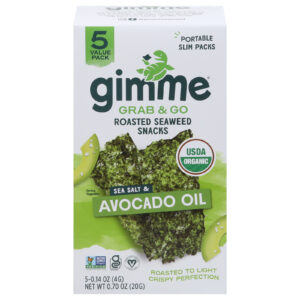 Gimme Seaweed Snacks - Seawd Snk Og2 Avo Oil 5pk - Cs Of 6-5-.14 Oz