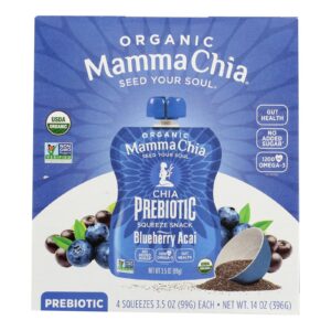 Mamma Chia - Chia Squeeze Bberry Acai - Case Of 6 - 4-3.5 Oz