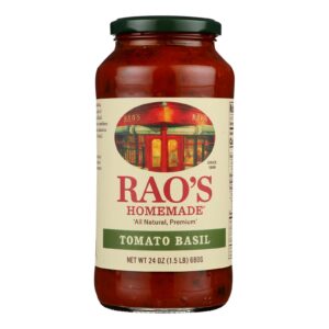 Rao's Specialty Food Homemade Sauce - Tomato Basil - Case Of 12 - 24 Oz.