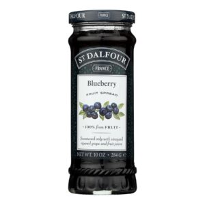 St Dalfour Fruit Spread - Deluxe - 100 Percent Fruit - Wild Blueberry - 10 Oz - Case Of 6