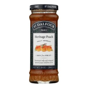 St Dalfour Fruit Spread - Deluxe - 100 Percent Fruit - Golden Peach - 10 Oz - Case Of 6