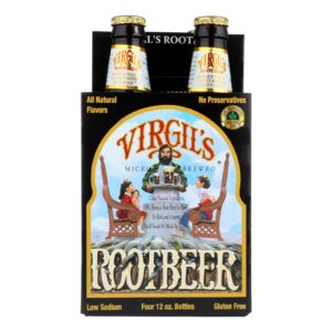 Virgil's Rootbeer Natural Micro Brewed Soda - Root Beer - Case Of 6 - 4-12 Fl Oz