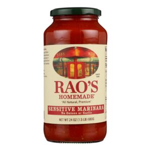 Rao's Specialty Food Homemade Sauce - Sensitive Formula Marinara - Case Of 12 - 24 Oz.